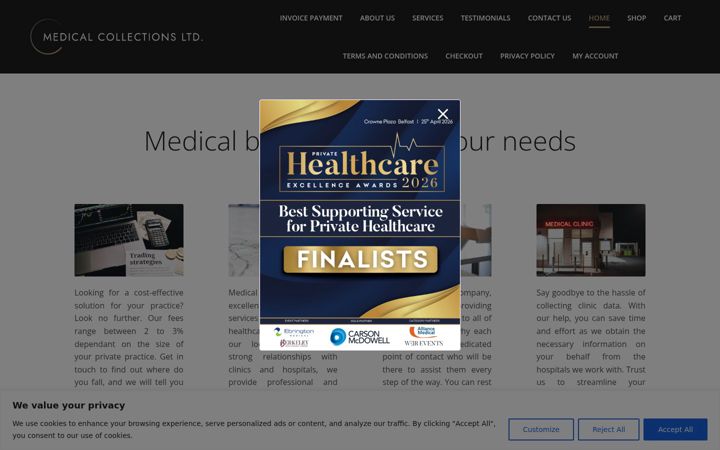 Screenshot of medical-collections.com