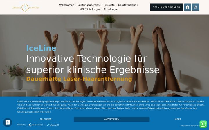 Screenshot of medical-laserline.com
