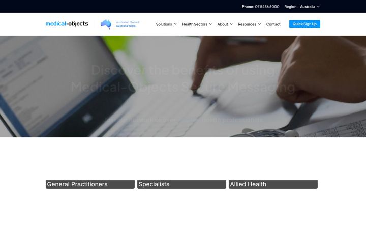 Screenshot of medical-objects.com.au