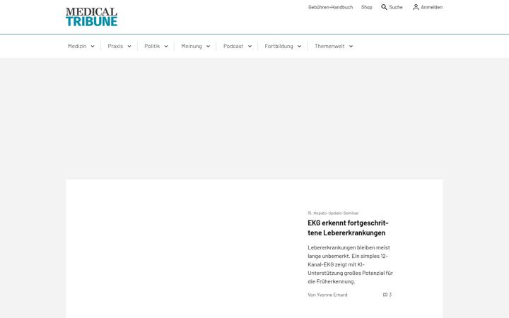 Screenshot of medical-tribune.de