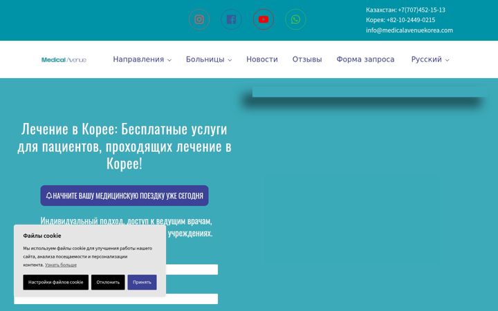 Screenshot of medicalavenuekorea.com