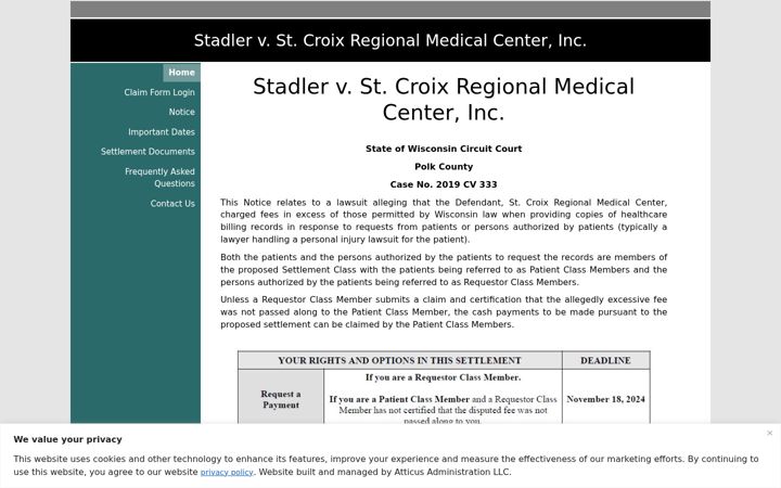 Screenshot of medicalbillingsettlement.com