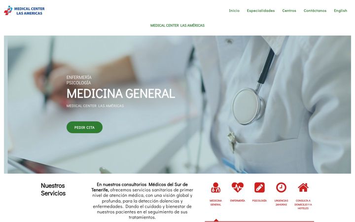 Screenshot of medicalcenterlasamericas.com
