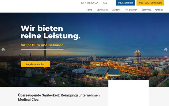 Screenshot of medicalclean.de