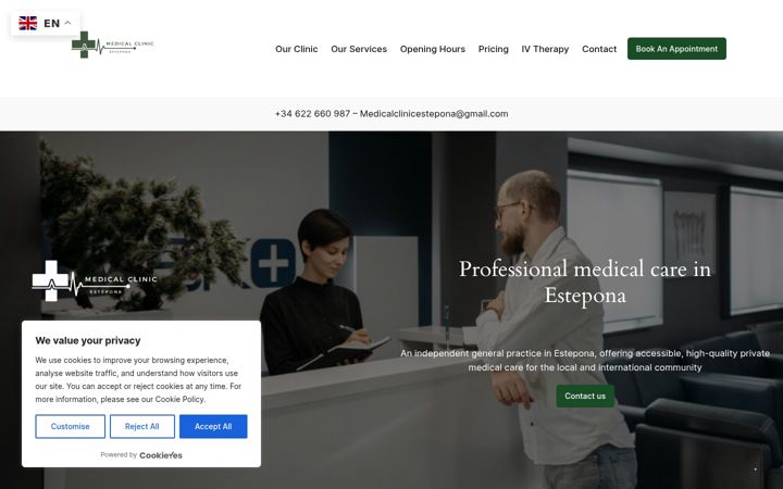 Screenshot of medicalclinicestepona.com