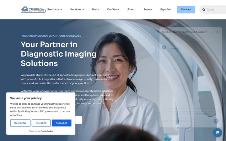 Screenshot of medicaloutfitters.com