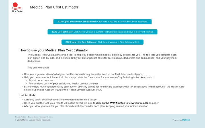 Screenshot of medicalplanestimator-fslr.com
