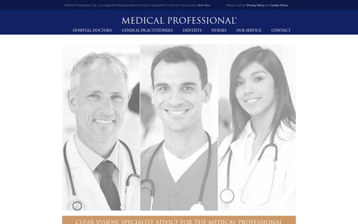 Screenshot of medicalprofessional.com