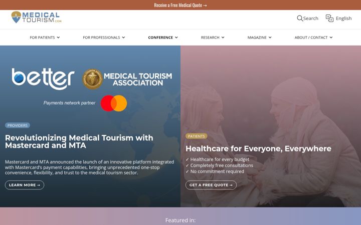 Screenshot van medicaltourism.com