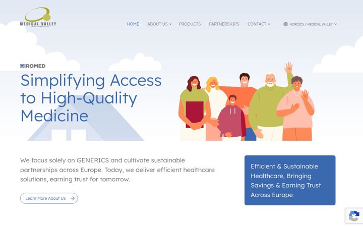 Skærmbillede af medicalvalley.se