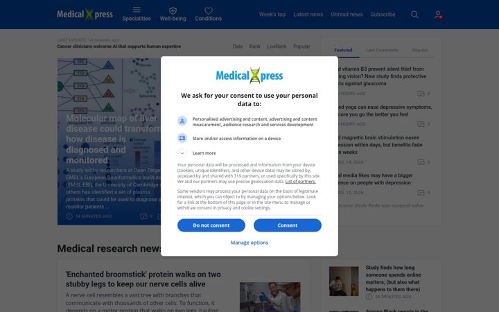 Screenshot di medicalxpress.com