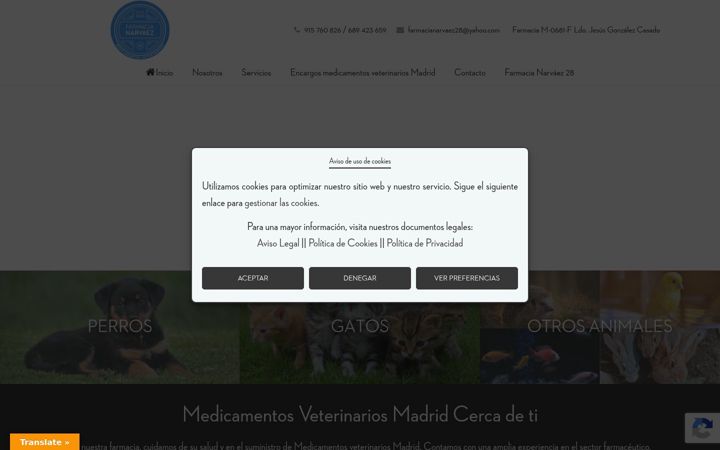 Screenshot of medicamentosveterinaria.com