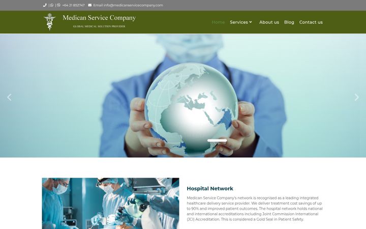 Screenshot of medicanservicecompany.com
