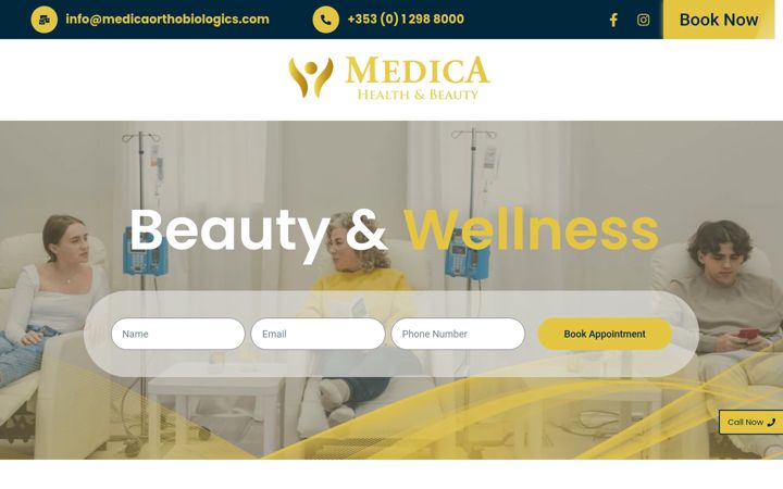 Screenshot of medicaorthobiologics.com