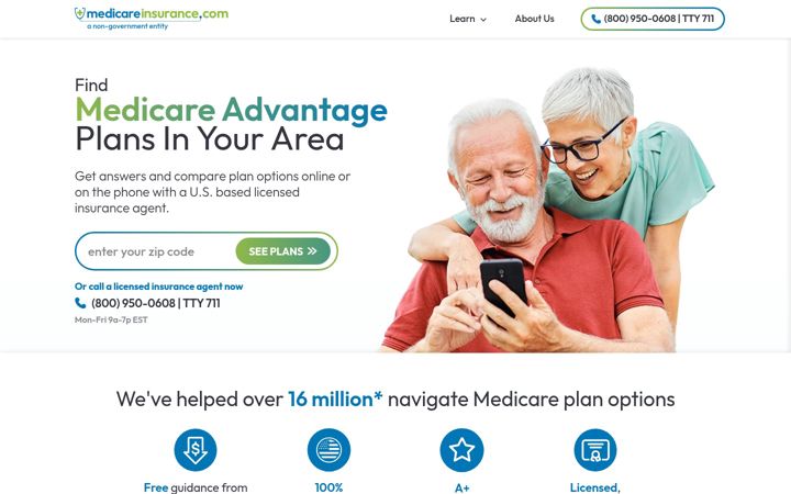 Screenshot of medicareinsurance.com