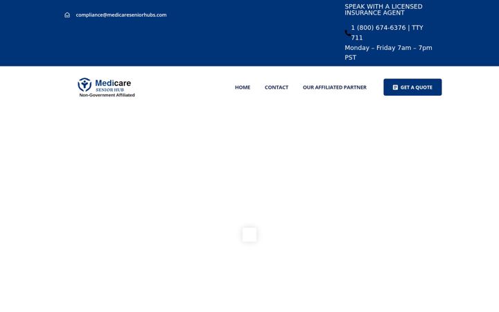 Screenshot of medicareseniorhubs.com