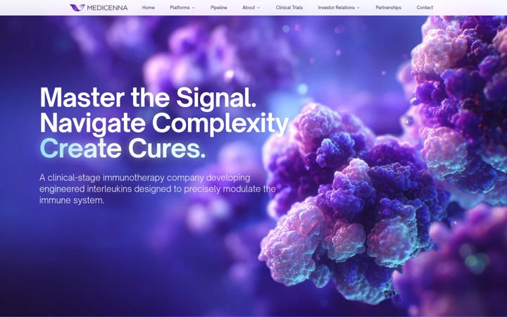 Screenshot of medicenna.com
