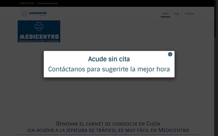 Captura de ecrã de medicentro.es