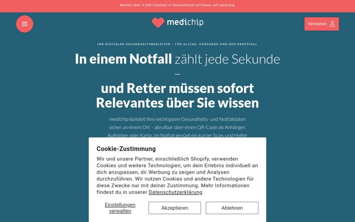 Screenshot of medichip.help