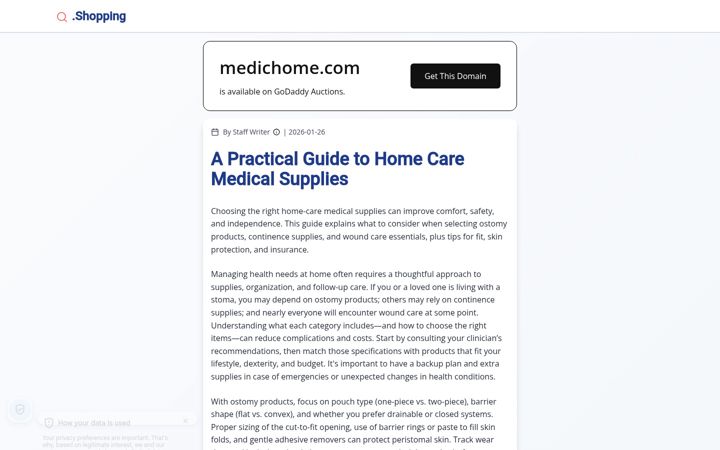 Screenshot of medichome.com