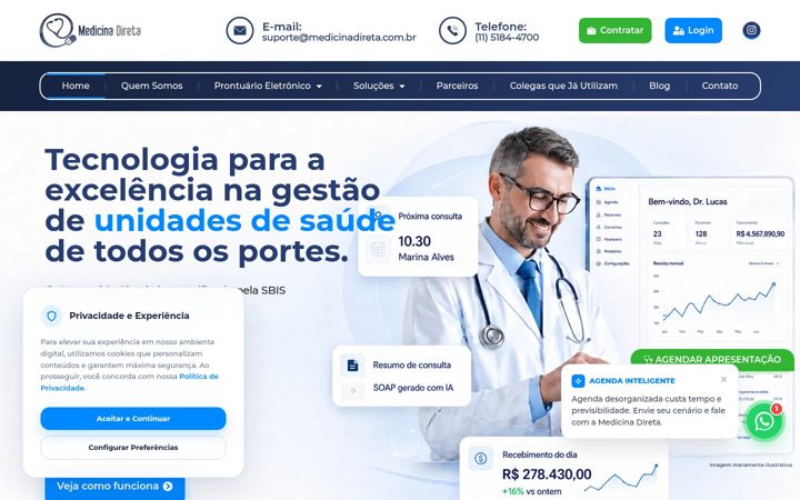 Skærmbillede af medicinadireta.com.br