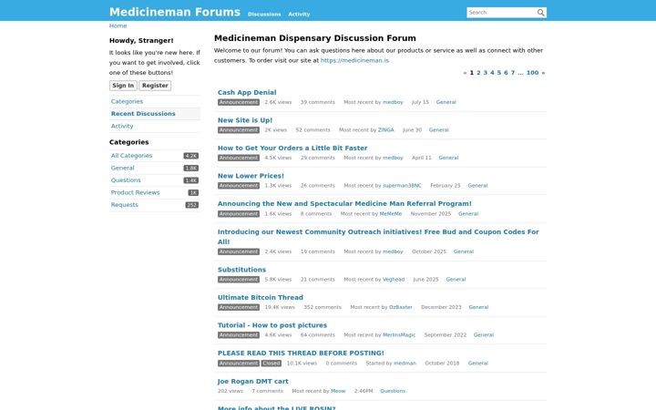 Screenshot of medicinemanonline.com