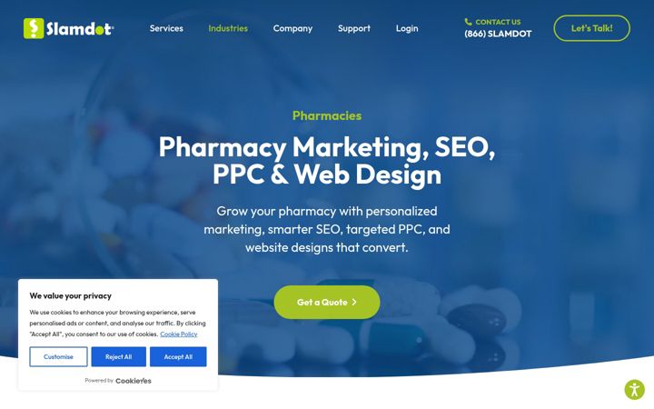 Screenshot of medicinemarketing.com