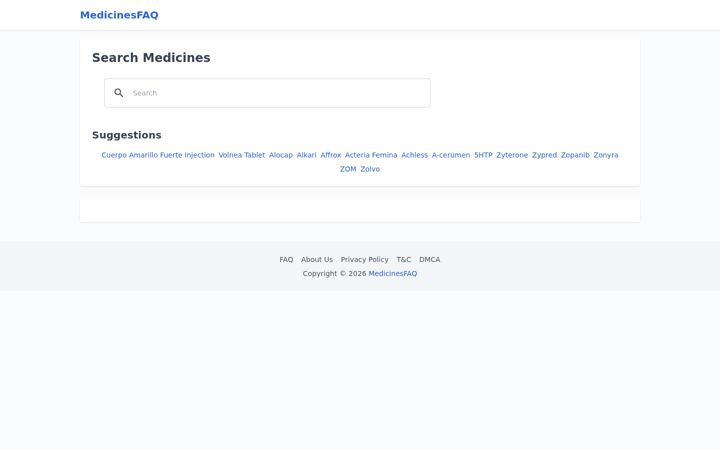 Screenshot of medicinesfaq.com