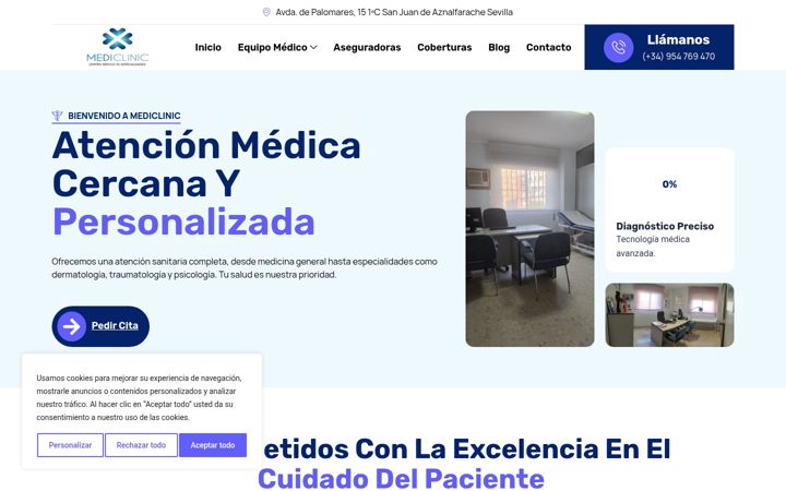 Screenshot of mediclinicjarafe.com