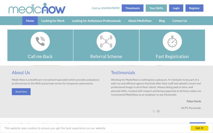 Screenshot of medicnow.com