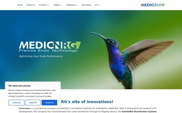 Screenshot of medicnrg.com