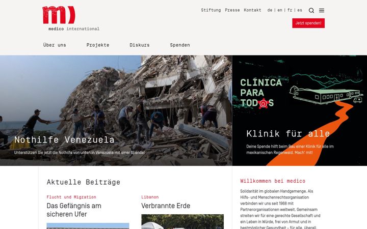 Screenshot of medico.de