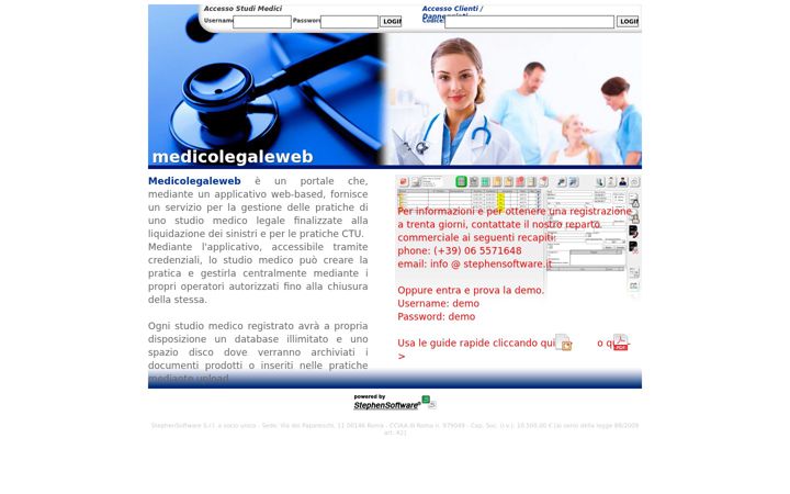 Screenshot of medicolegaleweb.it