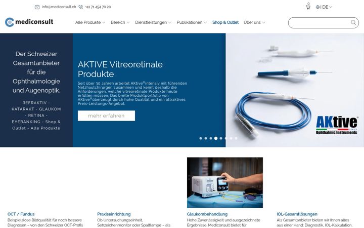 Captură de ecran a mediconsult.ch