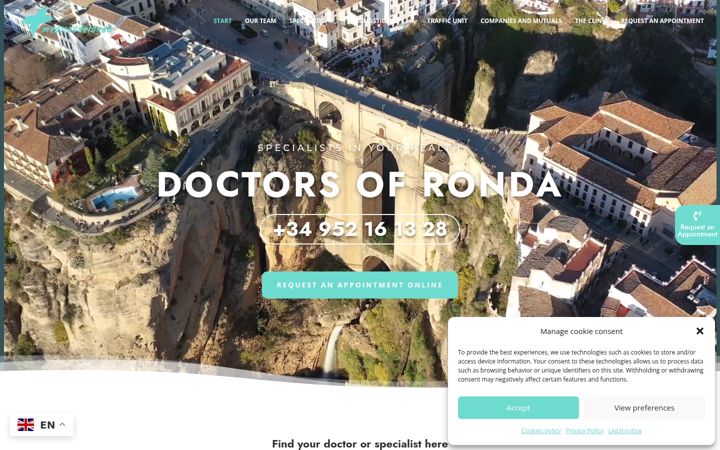 Screenshot of medicosderonda.com