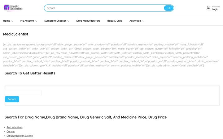 Screenshot of medicscientist.com
