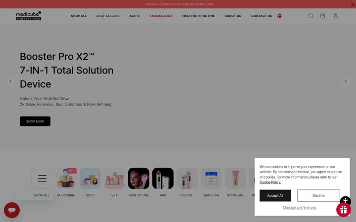 Screenshot of medicube.us