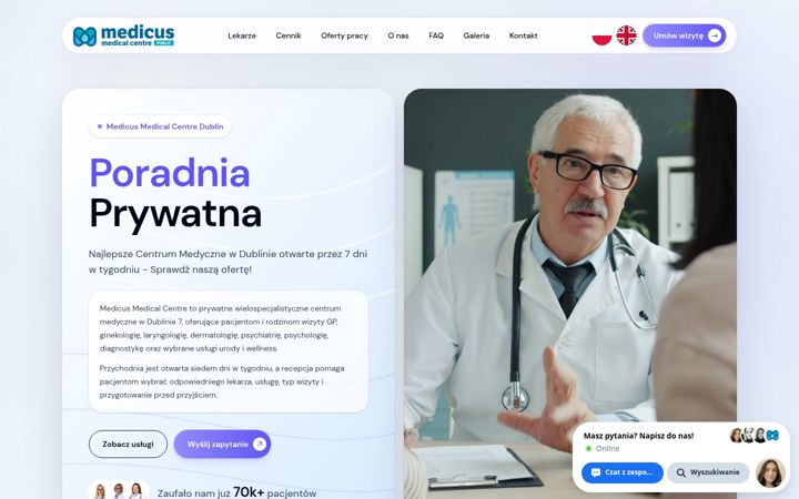 Screenshot of medicus.ie