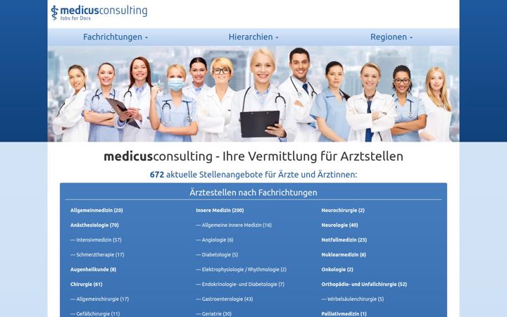 Screenshot of medicusconsulting.com