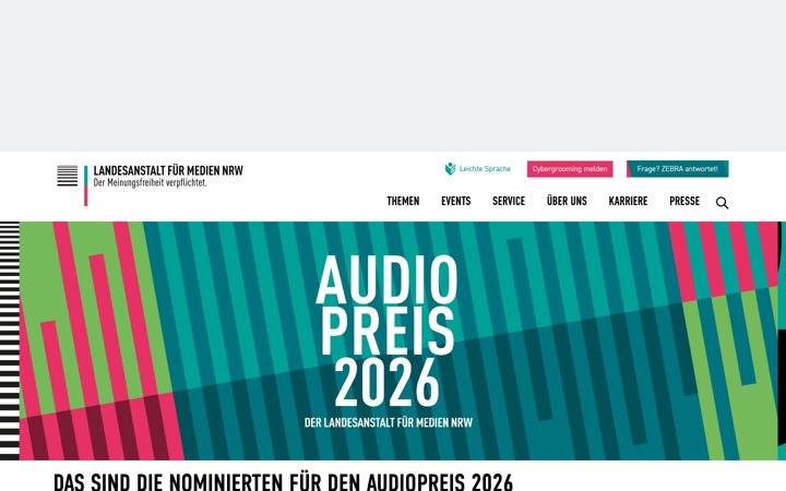 Screenshot of medienanstalt-nrw.de