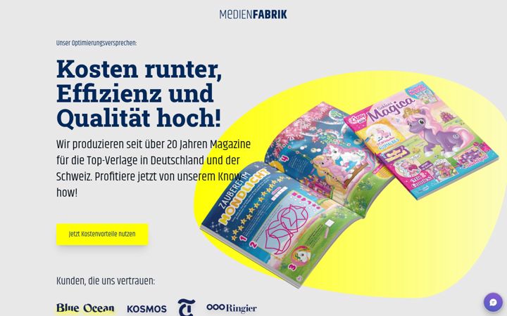 Screenshot of medienfabrik-gmbh.com