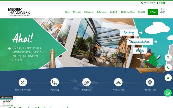 Screenshot of medienhandwerk.com