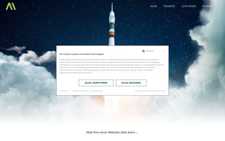 Screenshot of medienproduktion.biz