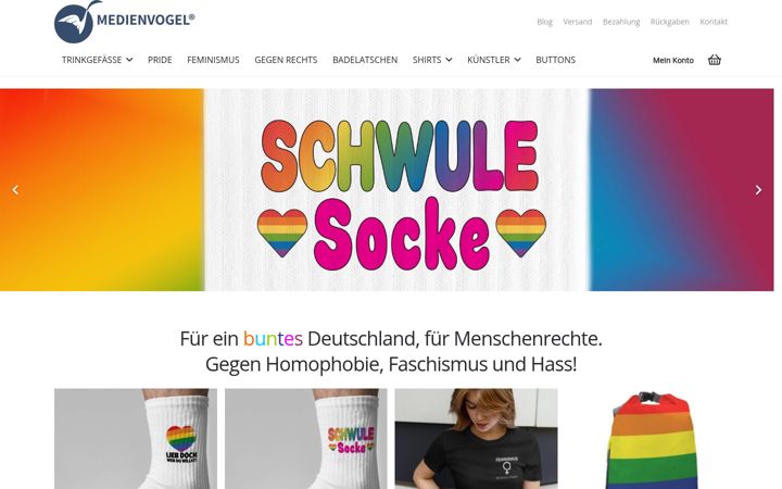 Posnetek zaslona medienvogel.de