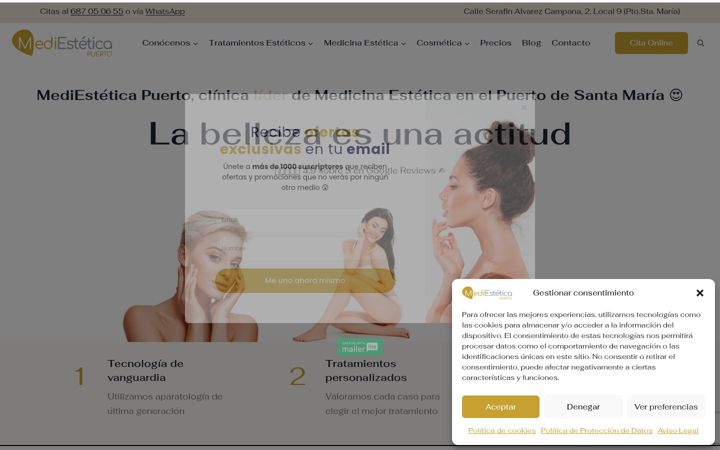 Screenshot of mediesteticapuerto.com