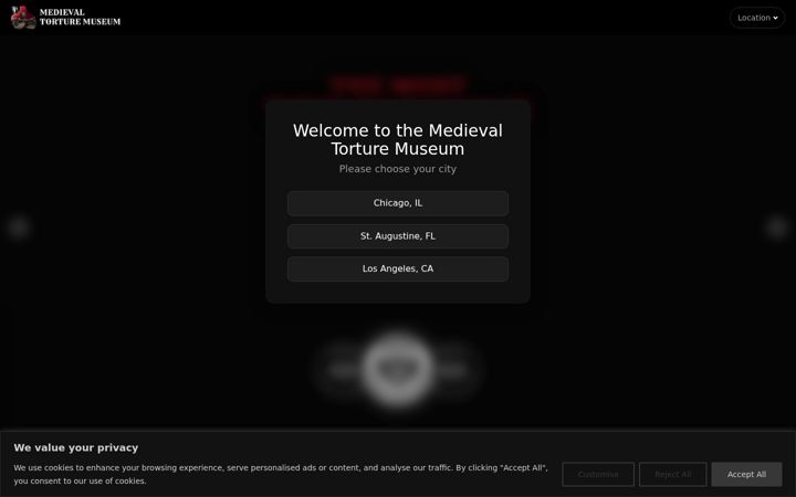 Screenshot of medievaltorturemuseum.com