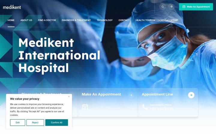 Screenshot of medikentinternational.com