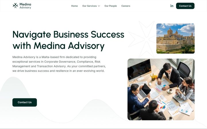 Screenshot of medinaadvisory.com