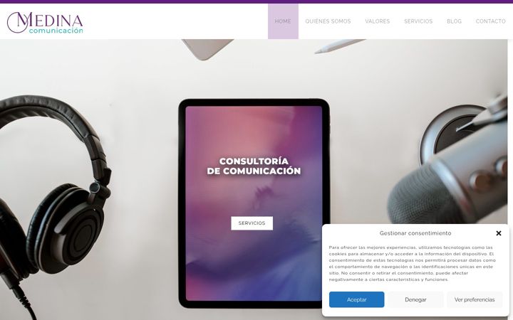 Screenshot of medinacomunicacion.com