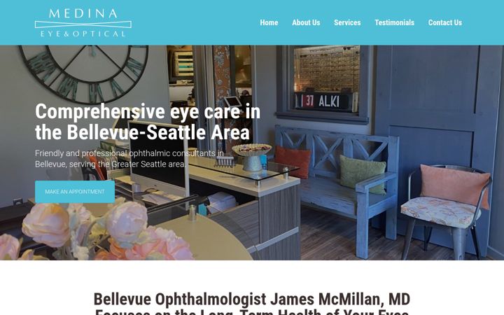 Screenshot of medinaeye.com
